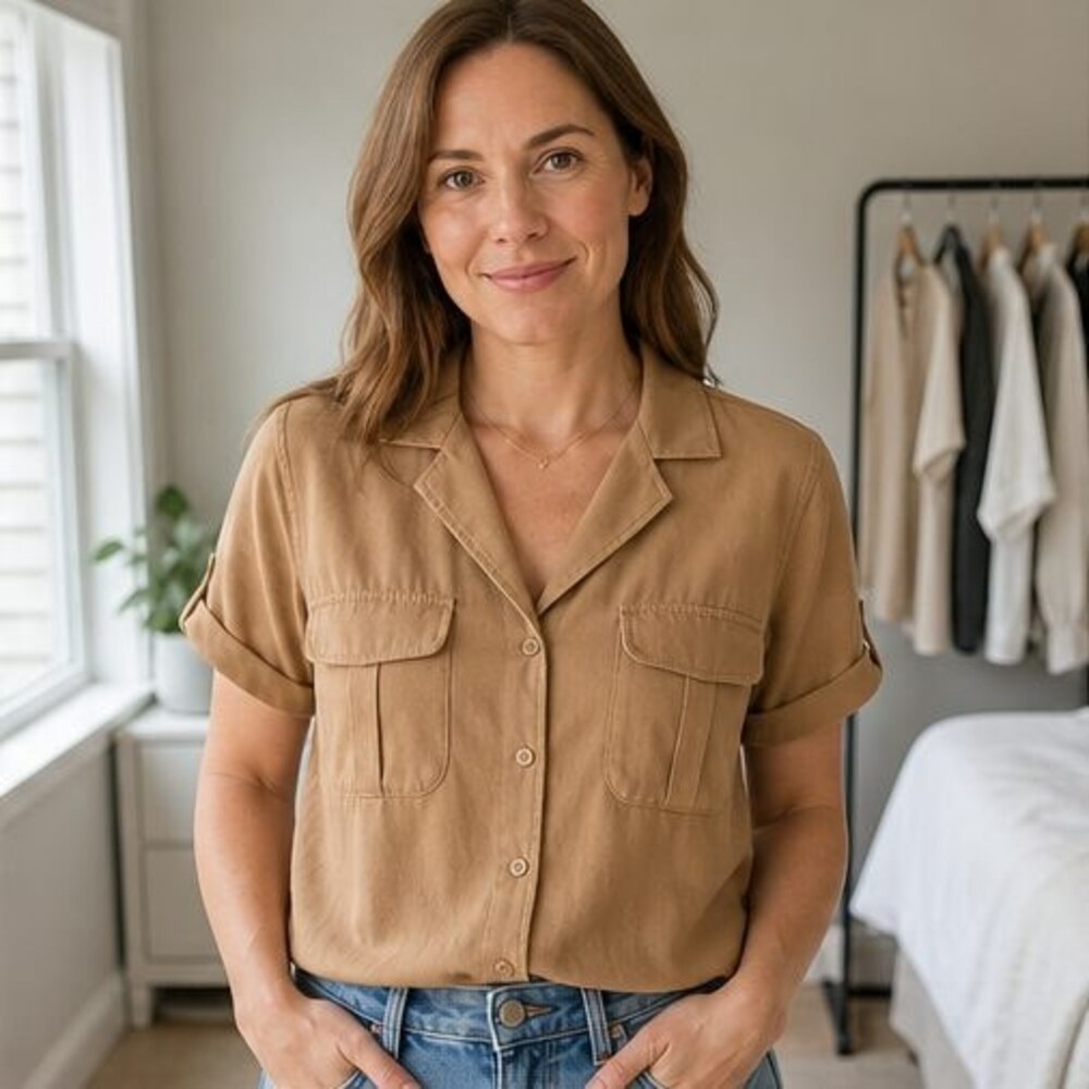 Rust Tunic Blouse - Picture 2 of 6